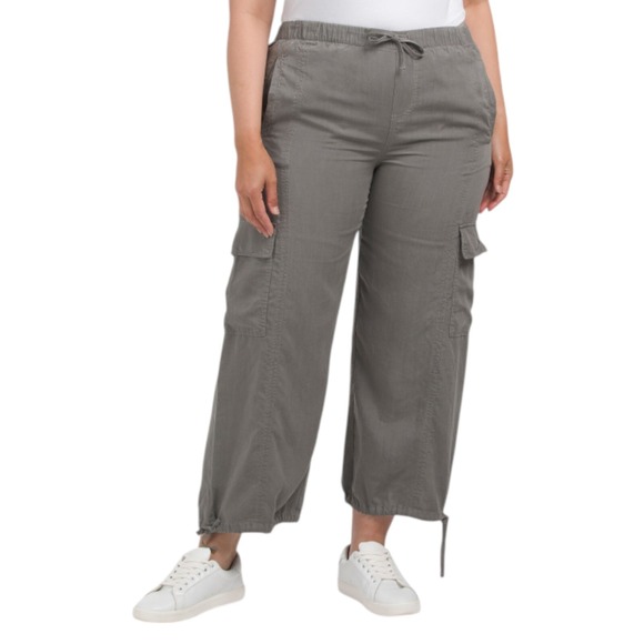 Splendid Cargo Pants Womens Large Olive Green Comfy Fit Pockets Drawstring - Picture 1 of 14